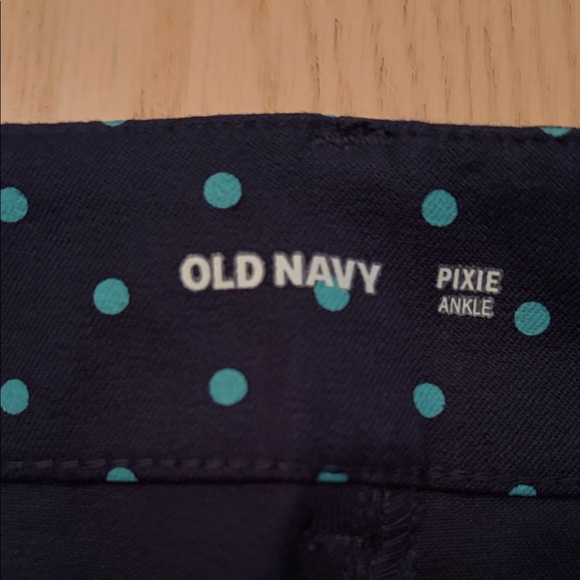 Old Navy women's pixie pants - Navy and Teal Dots - Picture 2 of 6
